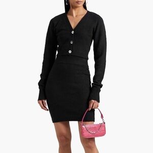 Helmut Lang Brushed cotton-blend mini skirt